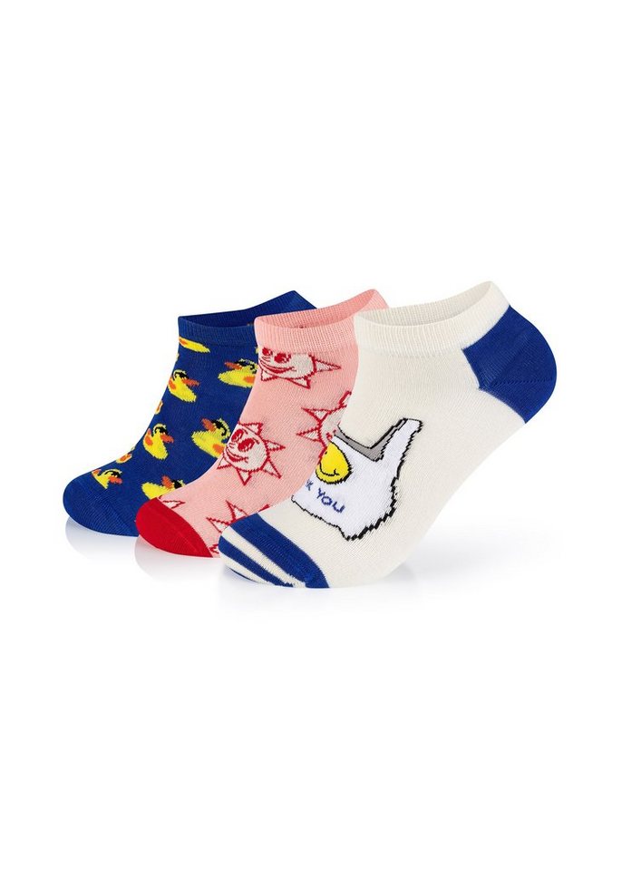 Happy Socks Sneakersocken 3-Pack Low Great Day-Rubber Duck gekämmte Baumwolle von Happy Socks