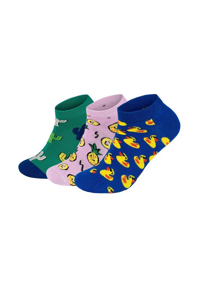 Happy Socks Basicsocken 3-Pack Low Rubber Duck-Cactus-Pineapple Socks Aus weicher Baumwolle von Happy Socks