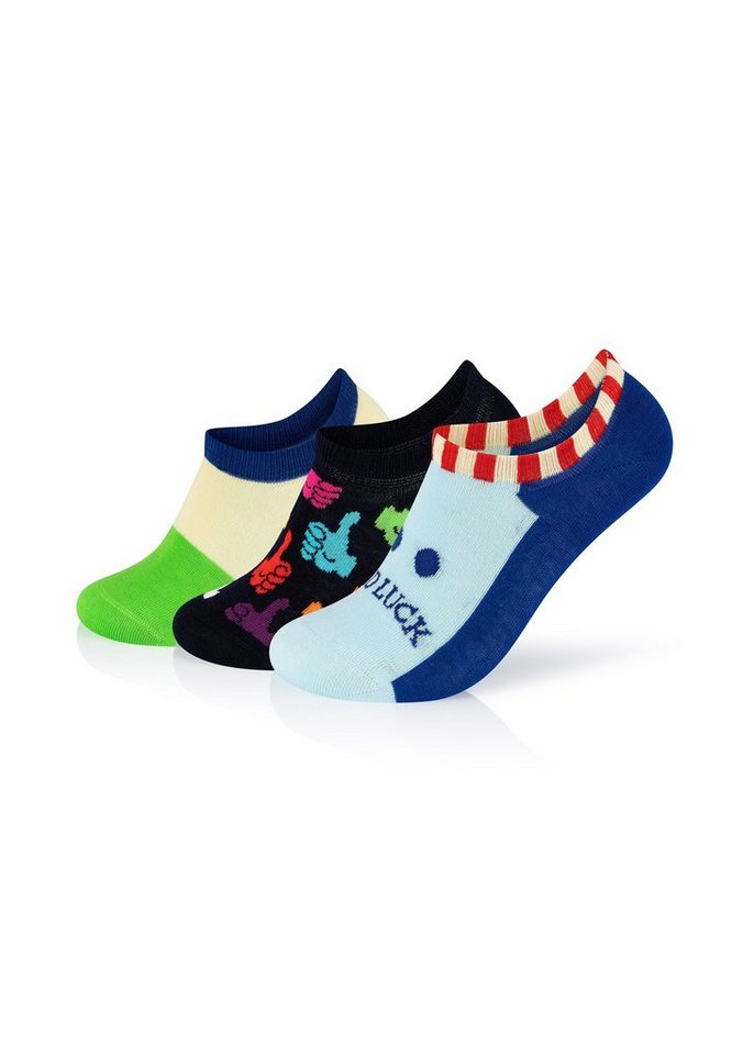 Happy Socks Sneakersocken 3-Pack Lucky No Show Sock gekämmte Baumwolle von Happy Socks