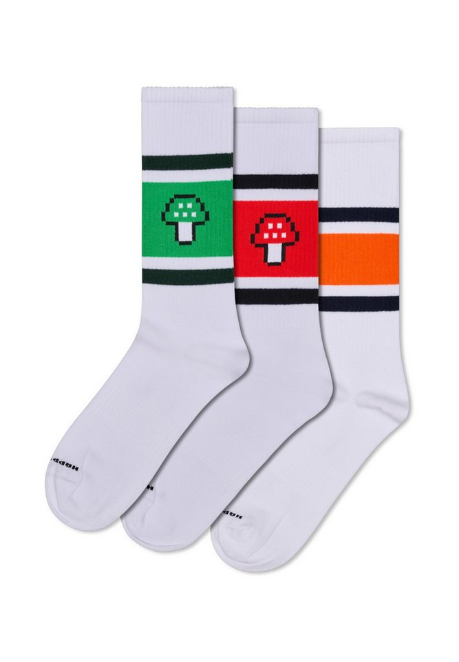 Happy Socks Basicsocken 3-Pack Mushroom Socks Verstärkte Ferse, besserer Halt von Happy Socks