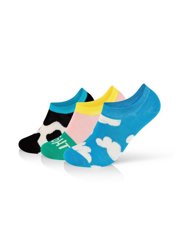 Happy Socks Sneakersocken 3-Pack Summer Day No Show Sock gekämmte Baumwolle von Happy Socks