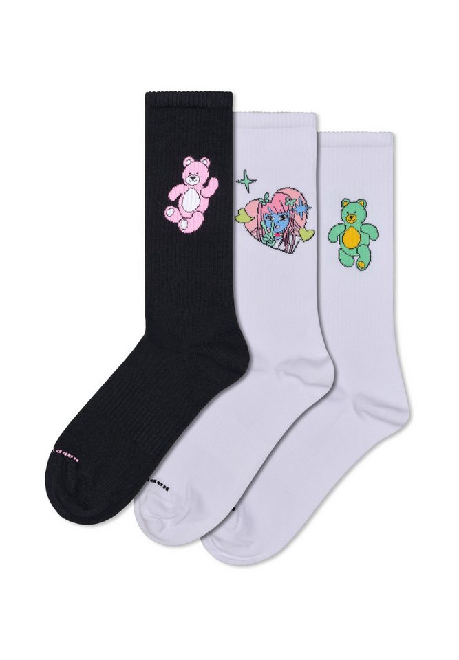 Happy Socks Basicsocken 3-Pack Teddy Bear Socks Verstärkte Ferse, besserer Halt von Happy Socks