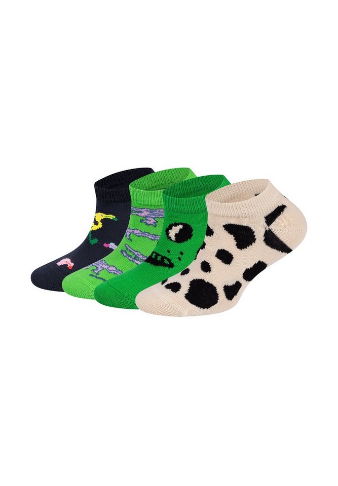 Happy Socks Basicsocken 4-Pack Kids Low Animals Socks Aus nachhaltiger Baumwolle von Happy Socks