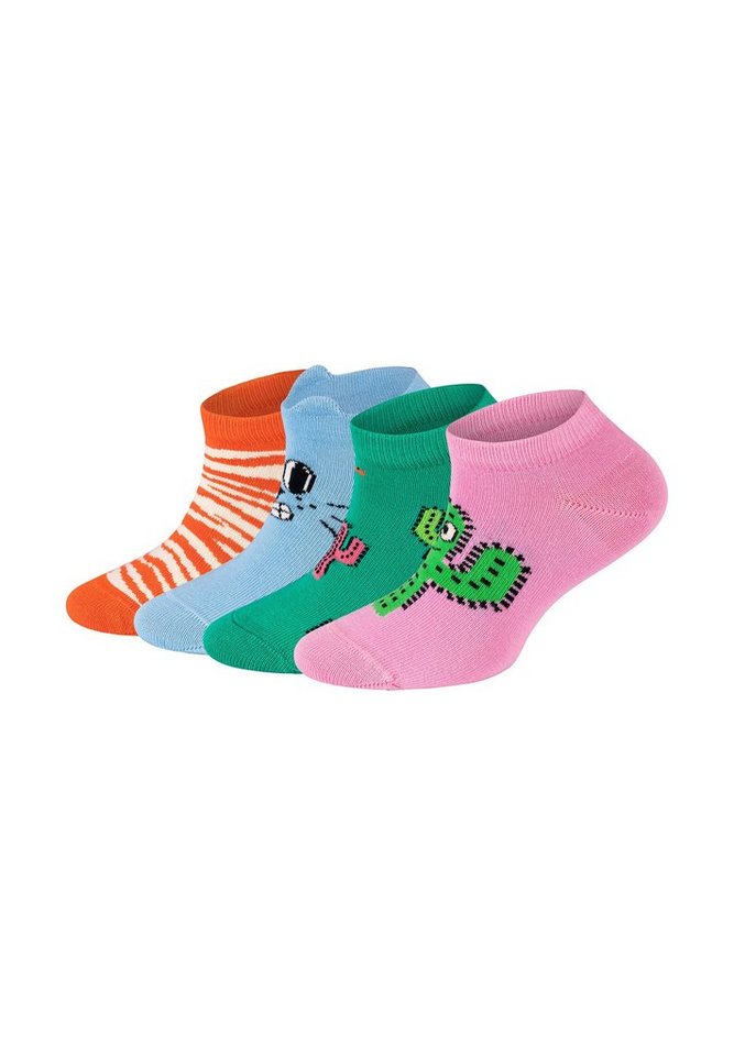 Happy Socks Basicsocken 4-Pack Kids Low Cat-Cactus Socks Aus nachhaltiger Baumwolle von Happy Socks