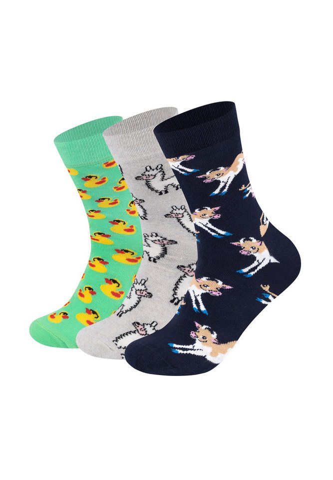 Happy Socks Basicsocken Animals Verstärkte Ferse, besseren Halt von Happy Socks