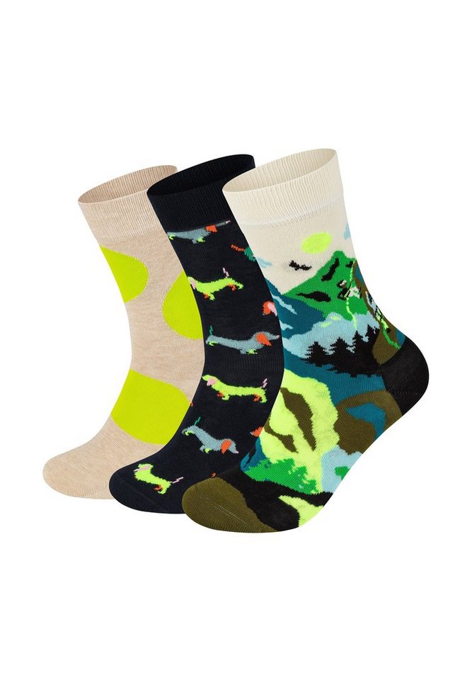 Happy Socks Basicsocken Climbing-Puppy Love-Jumbo Dot Aus weicher Baumwolle von Happy Socks