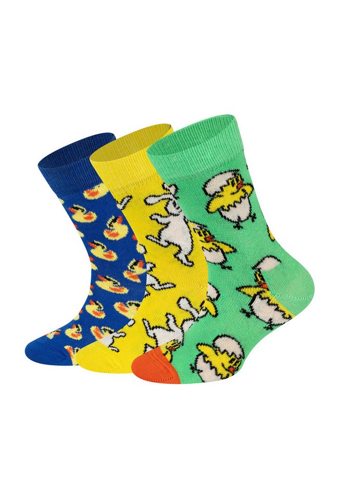 Happy Socks Basicsocken Kids Bunny-Rubber Duck-Chicken Egg Socks aus nachhaltiger Baumwolle, recycelt von Happy Socks