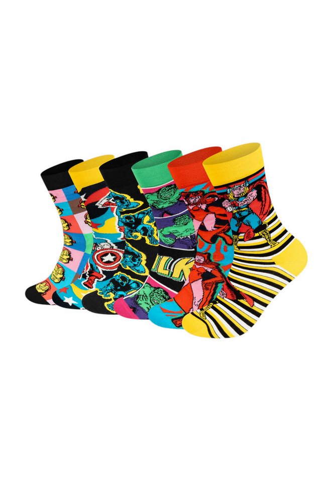 Happy Socks Basicsocken MARVEL™ Avengers Gift Set aus nachhaltiger Baumwolle, recycelt von Happy Socks