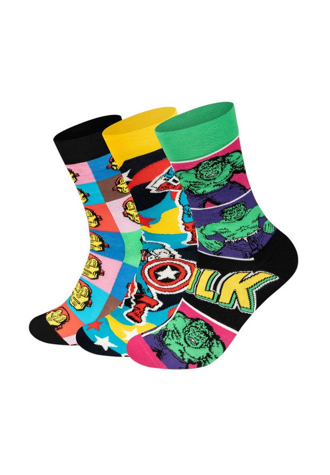 Happy Socks Basicsocken MARVEL™ Avengers Socks Gift Set aus nachhaltiger Baumwolle, recycelt von Happy Socks