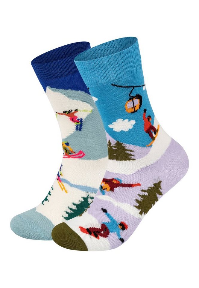 Happy Socks Basicsocken Winterwonderland Snowboard-Skiing Aus weicher Baumwolle von Happy Socks