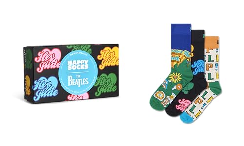 Happy Socks Beatles Collaboration - Hey Jude Special Edition - 3er-Geschenkbox-Set - 41-46 von Happy Socks