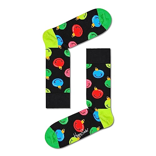 Happy Socks - Crew Socken (Größe L) ~ Jingle Smiley von Happy Socks