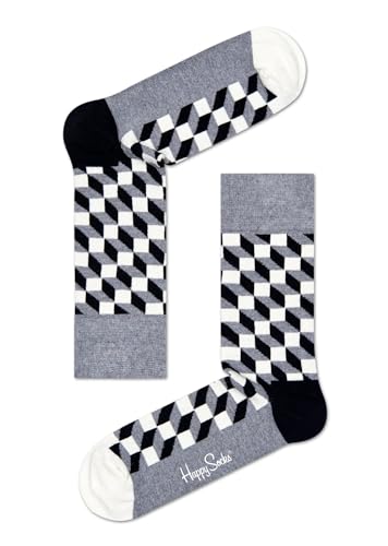 Happy Socks Damen Filled Optic Sock Socken,Grau (Multi Grau 901),Einheitsgröße (Herstellergröße: 36-40) von Happy Socks