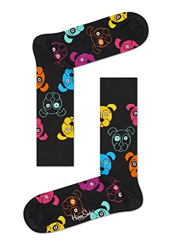 Happy Socks Damen Freizeitsocken Dog Socken, Schwarz, 36-40 (Herstellergröße: 36-40) von Happy Socks