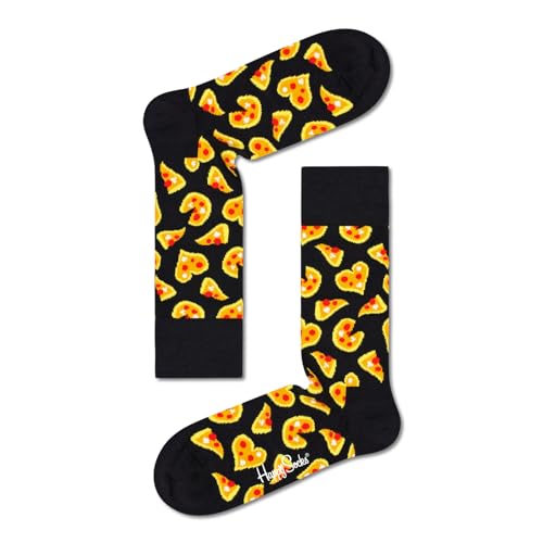 Happy Socks Damen Pizza Love Socken, Black, 36-40 von Happy Socks