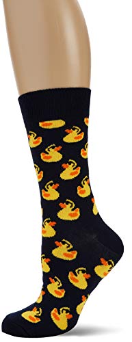 Happy Socks Rubber Duck Sock, farbenfrohe und fröhliche, Socken für Männer und Frauen, Blau (36-40) von Happy Socks