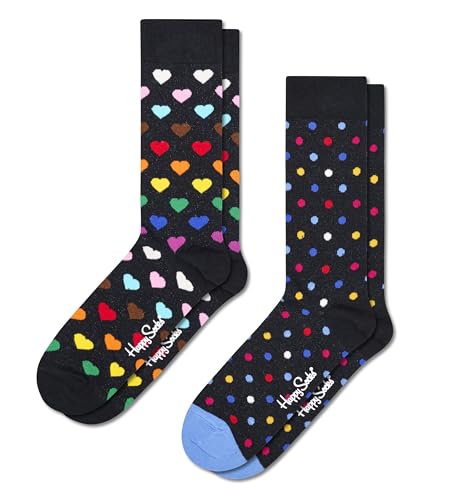 Happy Socks 2er-Pack gemusterte Socken, Herz-Punkt, Small-Medium von Happy Socks