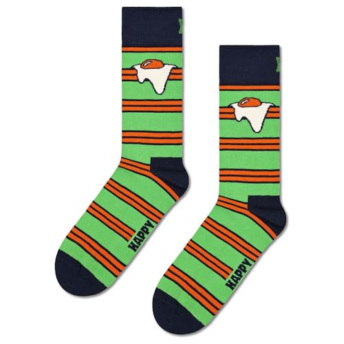 Happy Socks EGG ON STRIPE SOCK (DE/NL/SE/PL, Numerisch, 41, 46, Regular, Regular, Mehrfarbig) von Happy Socks