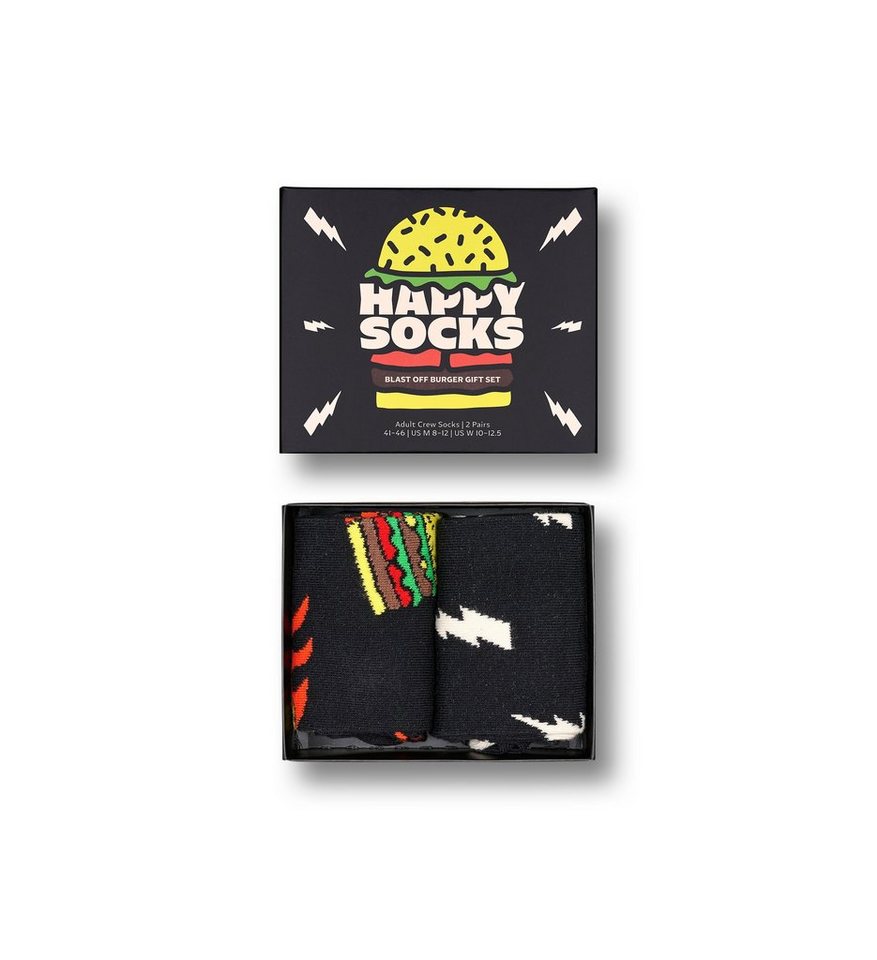 Happy Socks Freizeitsocken Happy Socks Blast Off Burger Geschenk Box von Happy Socks