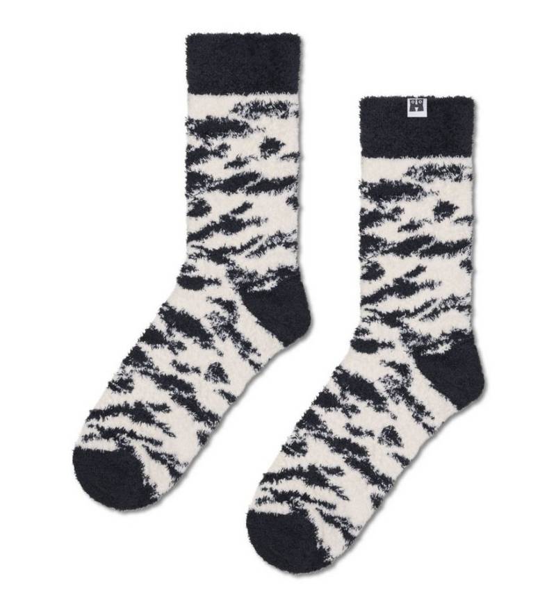 Happy Socks Freizeitsocken Happy Socks Fluffy Socks Schwarz Weiß von Happy Socks