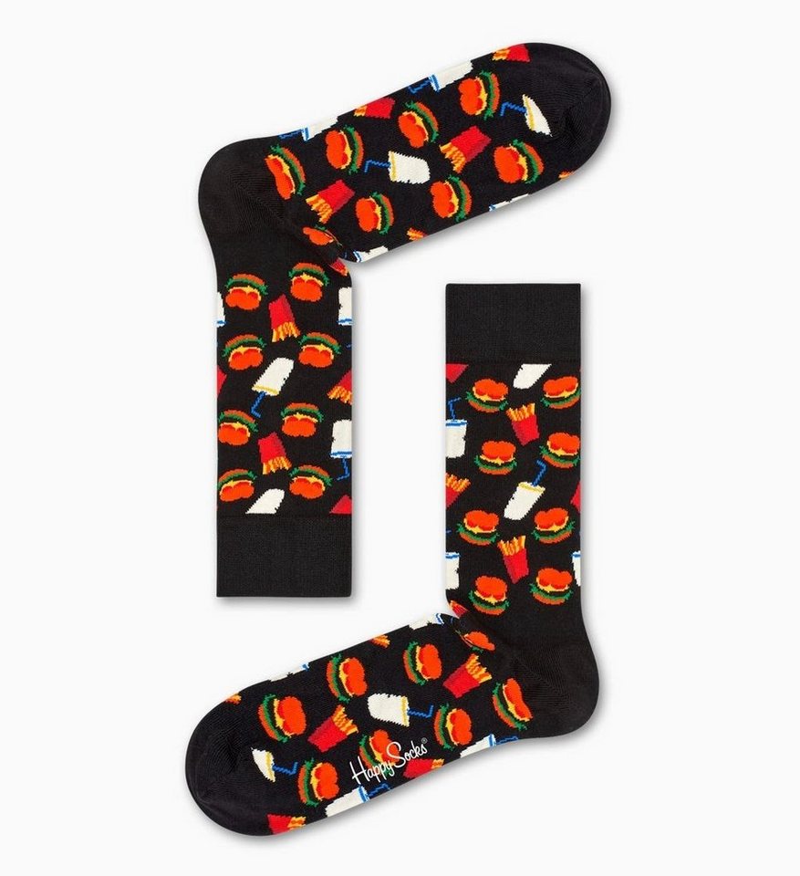 Happy Socks Freizeitsocken Happy Socks Motivsocken Fast Food Damen (1 Paar, 1-Paar, 1 Paar) von Happy Socks