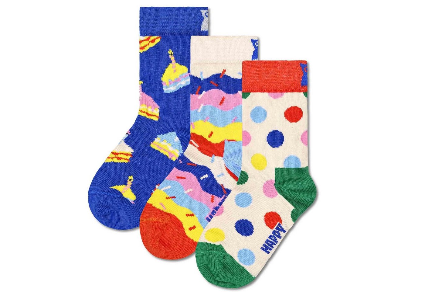 Happy Socks Freizeitsocken Kinder Socken unisex, 3er Pack - Geschenkbox von Happy Socks