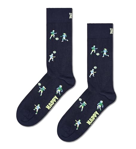 Happy Socks Fussball Kicker Sock (DE/NL/SE/PL, Numerisch, 41, 46, Regular, Regular, Blau) von Happy Socks