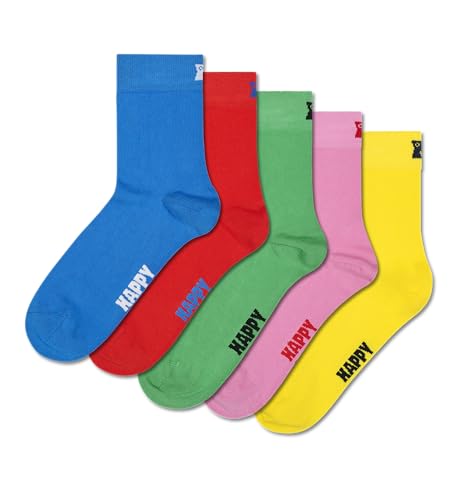 Happy Socks Half-Crew Solid Socken - Mehrfarbig - 5er-Pack Größe 36-40 von Happy Socks
