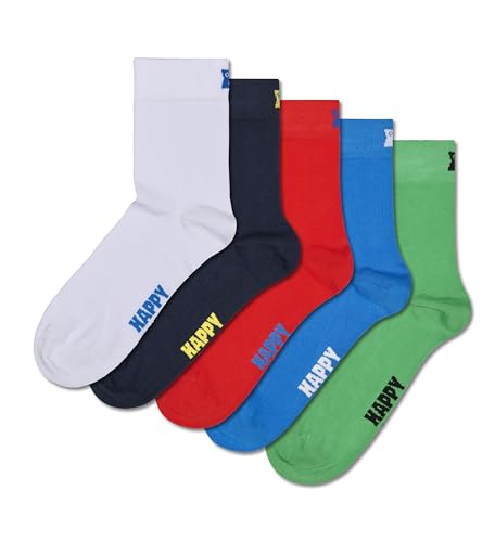 Happy Socks Half-Crew Solid Socken - Mehrfarbig - 5er-Pack Größe 41-46 von Happy Socks