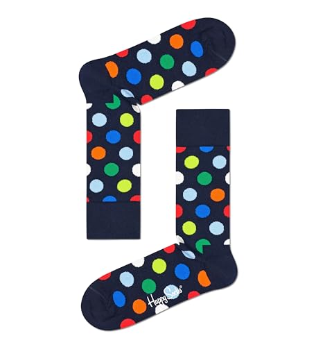 Happy Socks Herren Big Dot Socken, Navy, 4-11 (Size:41-46) von Happy Socks