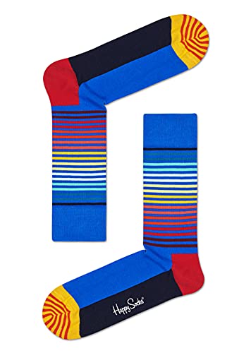Happy Socks Herren Half Stripe Socken, Mehrfarbig (Multicolour 650), 7/10/2019 (Herstellergröße: 41-46) von Happy Socks
