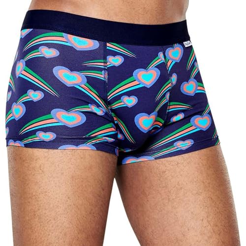 Happy Socks Herren Shooting Heart Trunk Badehose, Mehrfarbig (Multicolour 650), Small von Happy Socks