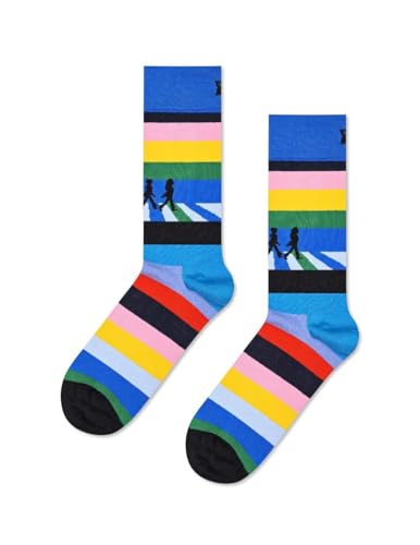 Happy Socks Herren und Damen The Beatles Abbey Road Crossing 2019 Baumwolle Socken Packung mit 1 Gemischt 36-40 von Happy Socks