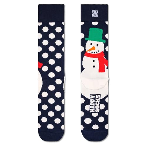 Happy Socks Jumbo Snowman Crew Socken - Navy, navy, Small/Medium von Happy Socks