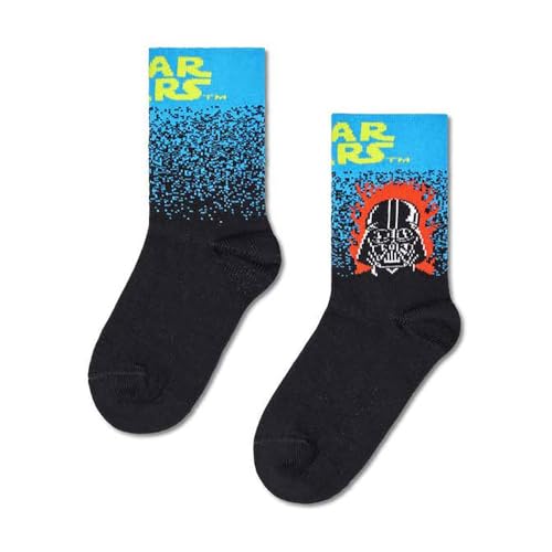 Happy Socks Kinder Star Wars Darth Vader Blau/Schwarz Casual Crew Socken für Kinder Alter 4-6 Jahre, blau, 4-6 Years von Happy Socks