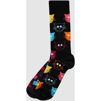 Happy Socks Kniestrümpfe mit Allover-Muster im 2er-Pack in Black, Größe 36/40 von Happy Socks