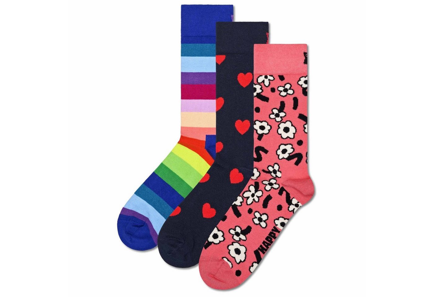 Happy Socks Kurzsocken 3er Pack Unisex Socken, Geschenkbox von Happy Socks