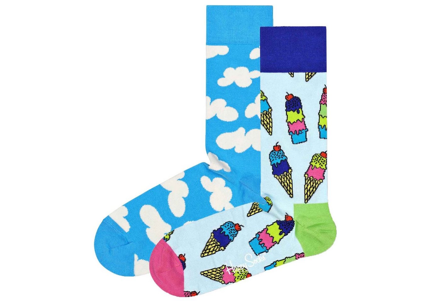Happy Socks Kurzsocken Unisex Socken, 2er Pack - Geschenkbox, Farbmix von Happy Socks