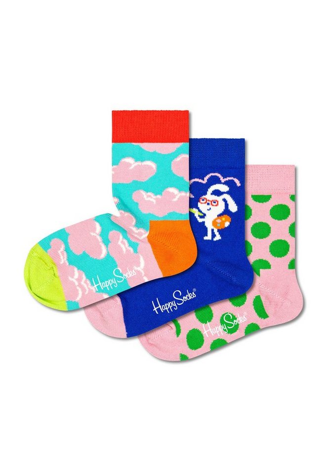 Happy Socks Langsocken Kids Over The Rainbow Geschenk Box (Spar-Set, 3-Paar) 3 Paar Socken - Baumwolle - 3 Paar bunte Socken in einer Geschenkbox von Happy Socks