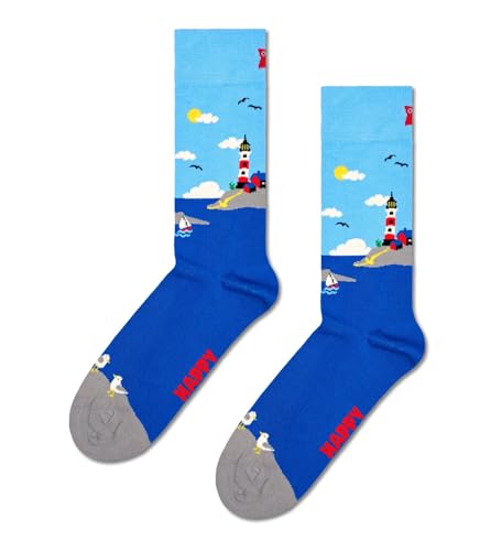 Happy Socks Lighthouse Sock (DE/NL/SE/PL, Numerisch, 41, 46, Regular, Regular, Mehrfarbig) von Happy Socks