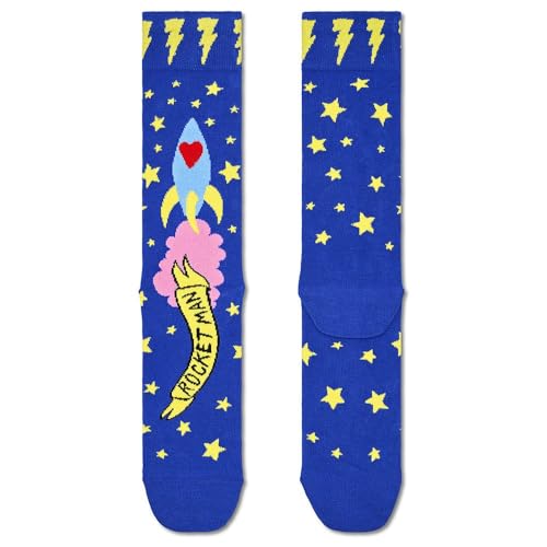 Happy Socks ROCKET MAN SOCK ELTON JOHN (DE/NL/SE/PL, Numerisch, 36, 40, Regular, Regular, Mehrfarbig) von Happy Socks