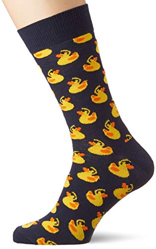 Happy Socks Rubber Duck Sock, farbenfrohe und fröhliche, Socken für Männer und Frauen, Blau (41-46) von Happy Socks