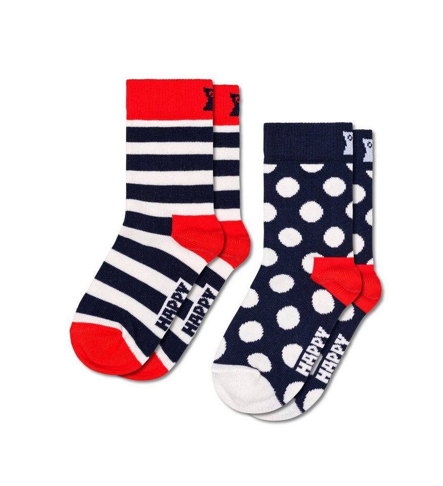 Happy Socks Socken 2-Pack Kids Stripe Socks (Packung, 2-Paar) Punkte & Streifen von Happy Socks