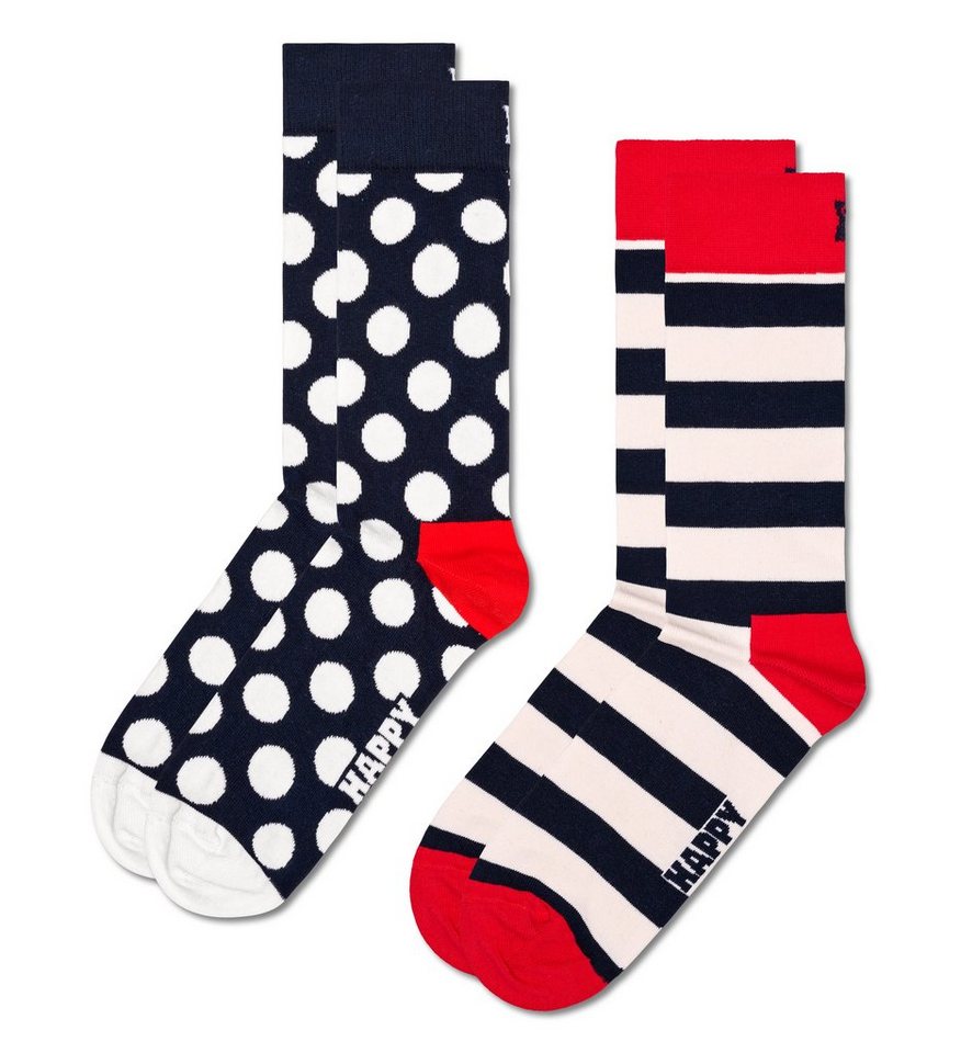 Happy Socks Socken Classic Big Dot Socks (Packung, 2-Paar) Dots & Stripes von Happy Socks