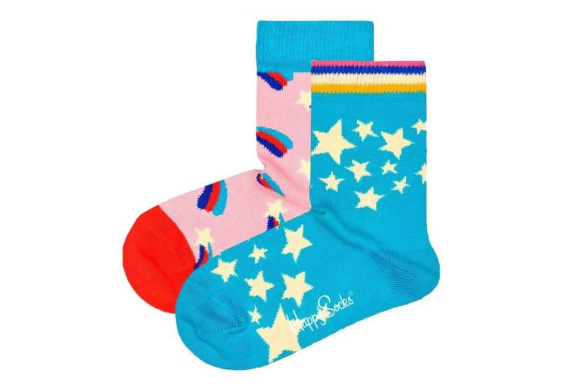 Happy Socks Freizeitsocken Kinder Socken unisex, 2er Pack - Crew Socks von Happy Socks