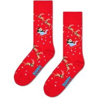 Happy Socks Socken mit Santa-Schlitten und Rentier-Motiven in 46 von Happy Socks