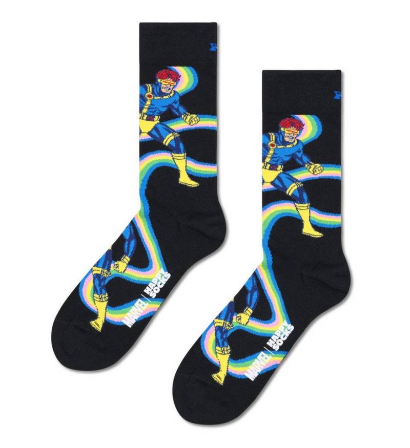 Happy Socks Socken Tagessocke Crew Marvel X-Men Cyclops schwarz - 1 Paar von Happy Socks