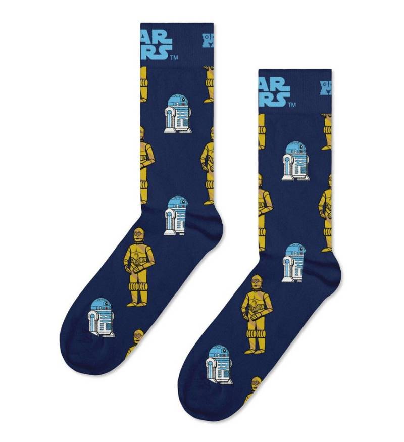 Happy Socks Socken Tagessocke Crew Star Wars R2-D2 & C-3PO navyblau - 1 Paar von Happy Socks
