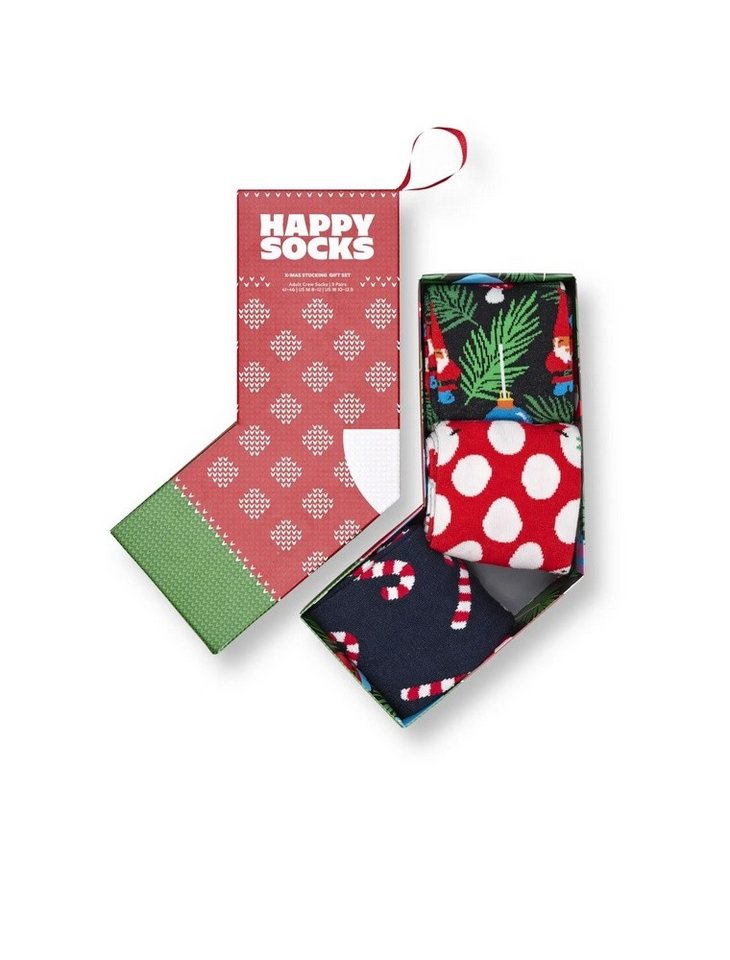 Happy Socks Socken Tagessocke Crew X-Mas Stocking Socks Gift Set bunt Geschenkbox von Happy Socks