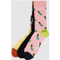 Happy Socks Socken im 3er-Pack in Rosa, Größe 36/40 von Happy Socks